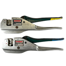 Lot 2 BURNDY MR8-EC2 & MR8-EC3 VINTAGE Hand Crimp Tools | Gauges 90-130-150-160