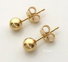 4pcs 5mm Ball Bead Earring Post 14k Gold Filled with earring backing E84g