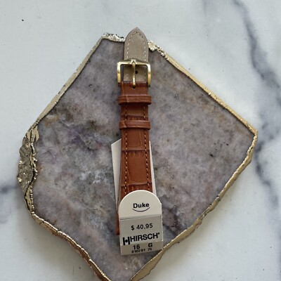 Hirsch Duke Tan Alligator embossed 16mm watch band straps Bargains Deals Gifts