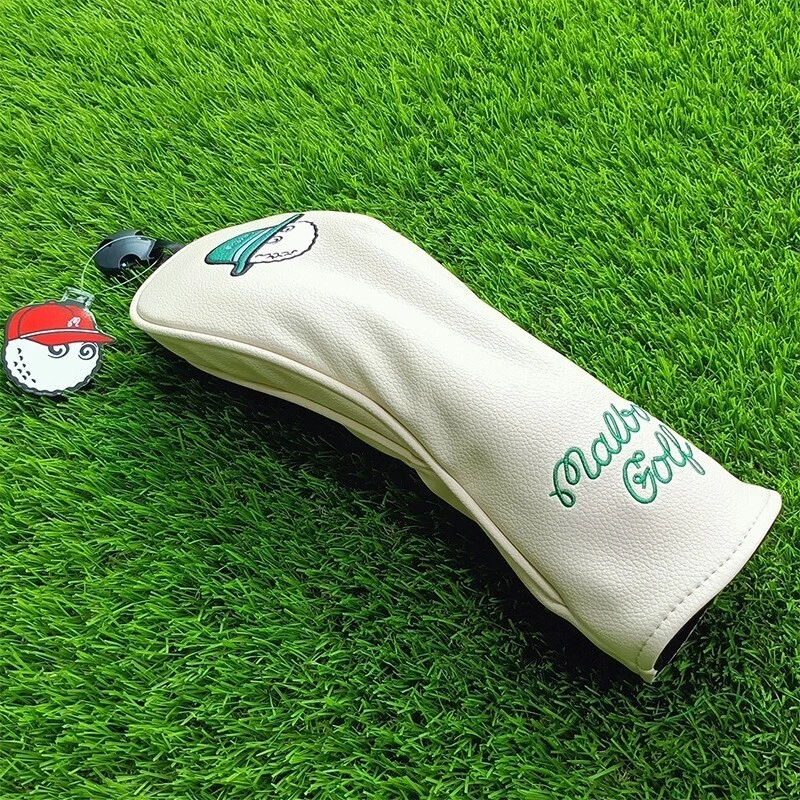 Leather Golf Club Cover Driver Fairway Wood Hybrid Ut Putter Mallet Headcover - Image 4 of 4