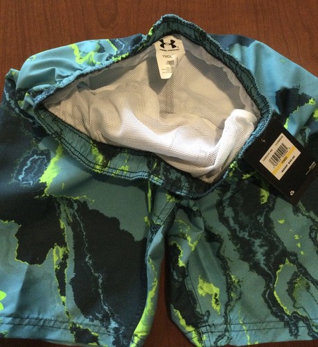 NWT BOYS SIZE MED 10-12 UNDER ARMOUR COSMOS TIE-DYE SWIM SHORTS TRUNKS MSRP $40 - Picture 8 of 12