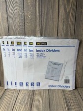 Lot of 7 Office Index Dividers 9x11" 3-Ring Binder 5-Count Tabs DG
