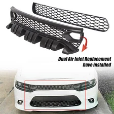 For 2015-23 DODGE CHARGER RT SCAT PACK SRT STYLE Front Upper + Lower Grille Kit
