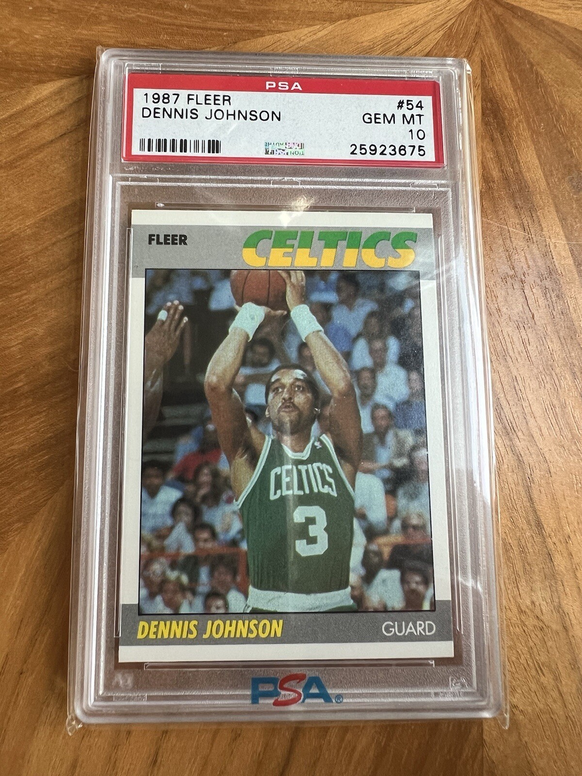 1987-88 Fleer Basketball #54 Dennis Johnson Mint PSA 10 GEM MINT Celtics HOF