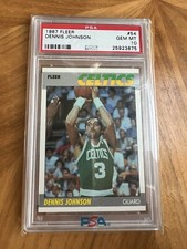 1987-88 Fleer Basketball #54 Dennis Johnson Mint PSA 10 GEM MINT Celtics HOF