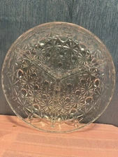 Luxhem veropa cut crystal 3 section relish dish 7.25” D