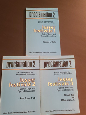 (LOT OF 3) Proclamation 1 2 & 3 Lesser Festivals Saints Days Thulin Trotti Reid