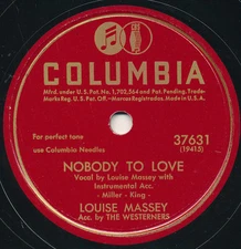 78 15BB - HILLBILLY - COLUMBIA 37631 - LOUISE MASSEY and THE WESTERNERS