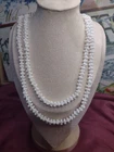 Vintage Miriam Haskell Milk Glass Beaded Necklace (Puzzle Necklace)