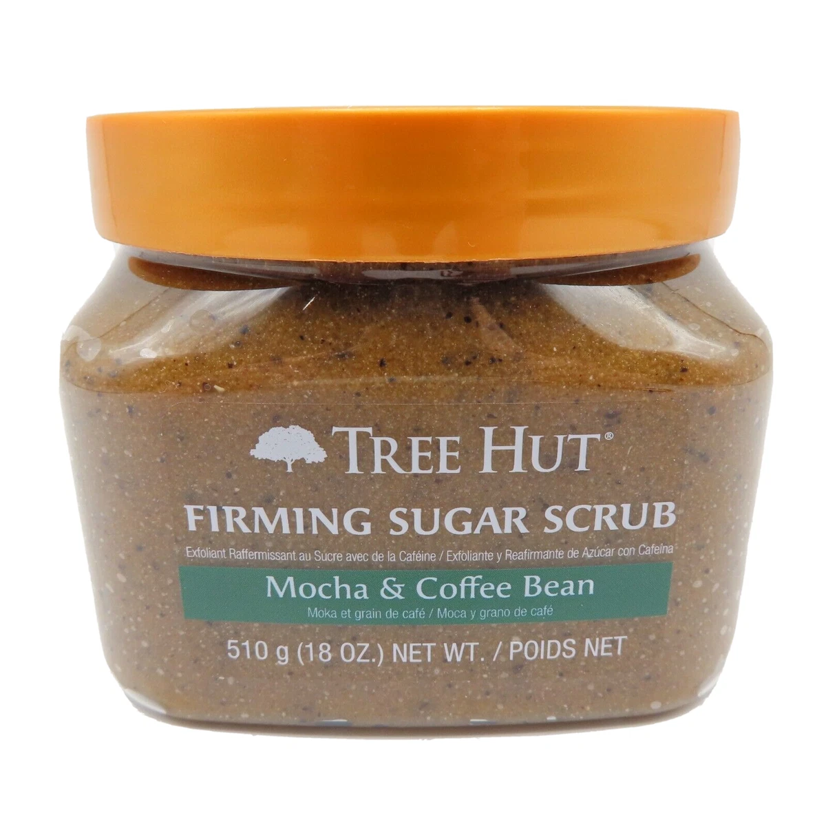 Tree Hut Mocha & Coffee Bean Firming Sugar Scrub with Caffeine 18 oz