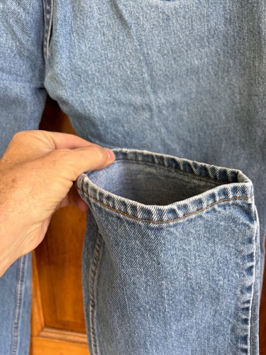 VTG 90's Levis 505 Jeans Mens Blue Regular Fit Straight Leg Made In USA 32 x 34 - Picture 7 of 9