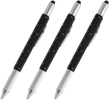 Stylus Pen, 7-In-1 Multi-Tool Pen Touchscreen Stylus, Ballpoint Pen, Ruler, Leve