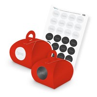 Itenga Set Danke Mix M81 24X Geschenkbox Karton Mit Griff Rot Und Sticker