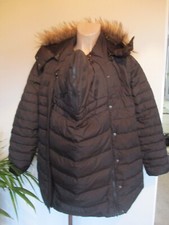 Seraphine Maternity & Babywearing Black Quilted Belted Coat Jacket Size 10