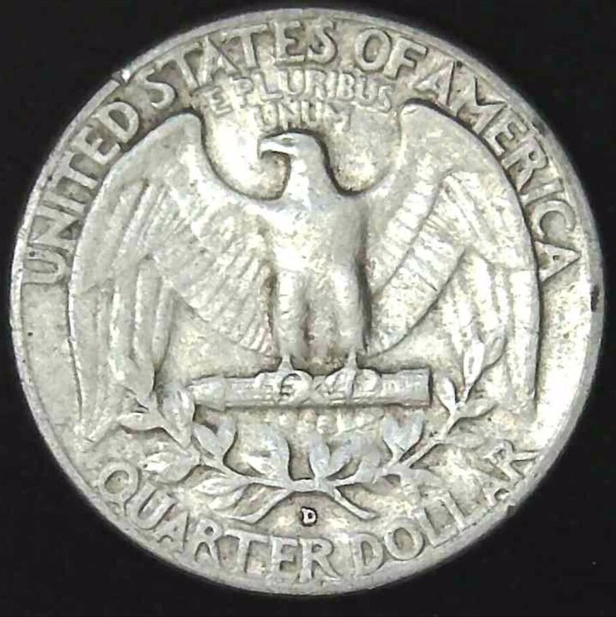 1962-D 25C Washington Quarter AU 90% Silver 24sat0102-2 - Image 2 of 2