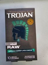 6 PACK Trojan Bareskin RAW Thinnest Sensitive Lubricated Latex Condoms 10 ct