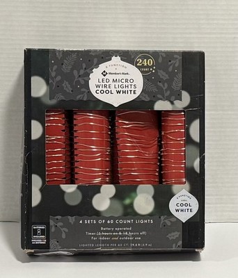 Members Mark Lights Multi Color 8 Function LED Micro Wire 240 Count Battery