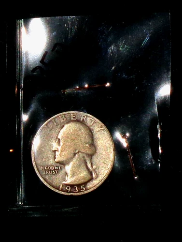 1935-D SILVER WASHINGTON HEAD QUARTER - GRADES - "GOOD"