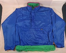 Vintage 80s Patagonia Glissade Jacket Fleece Anorak Reversible USA Made Size L