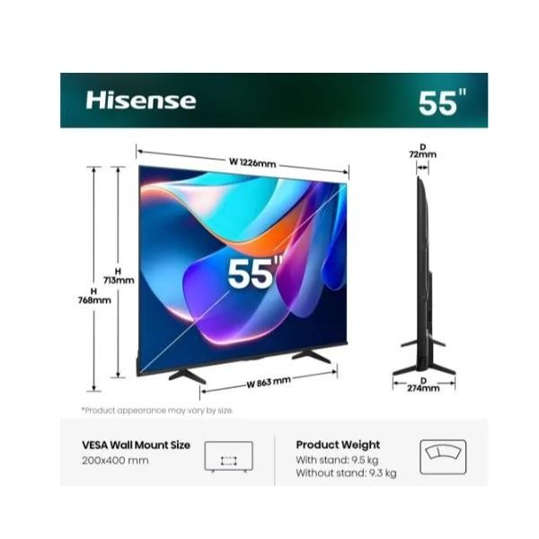 Hisense 55 A69S 4K UHD SMART VIDAA TV