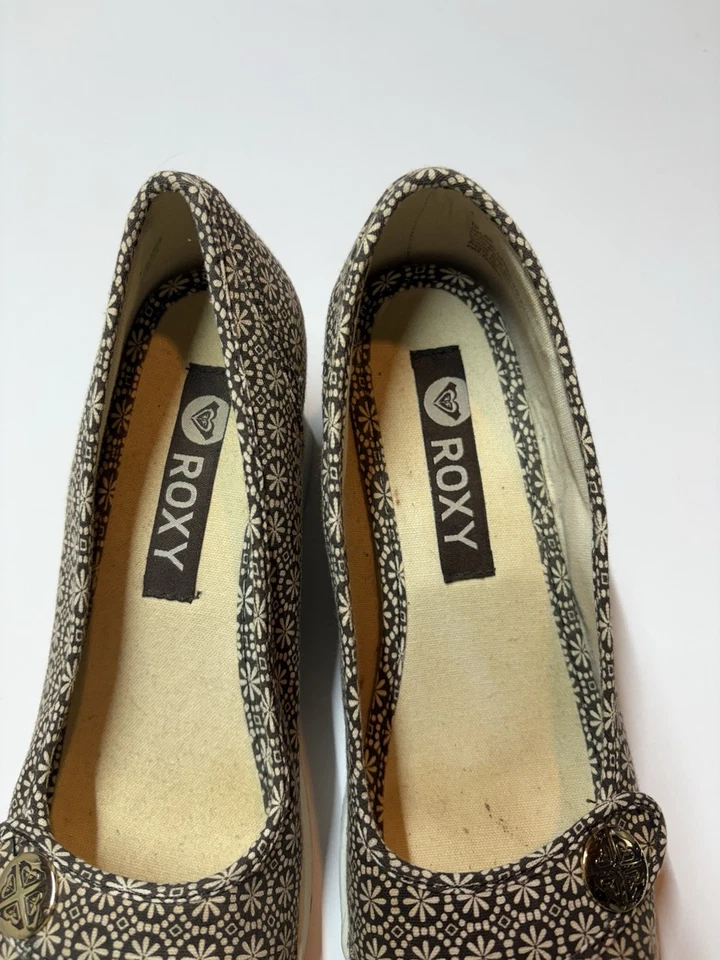 Zapatos de cuña para mujer Roxy Flora gris talla 10 Foto 3 de 4