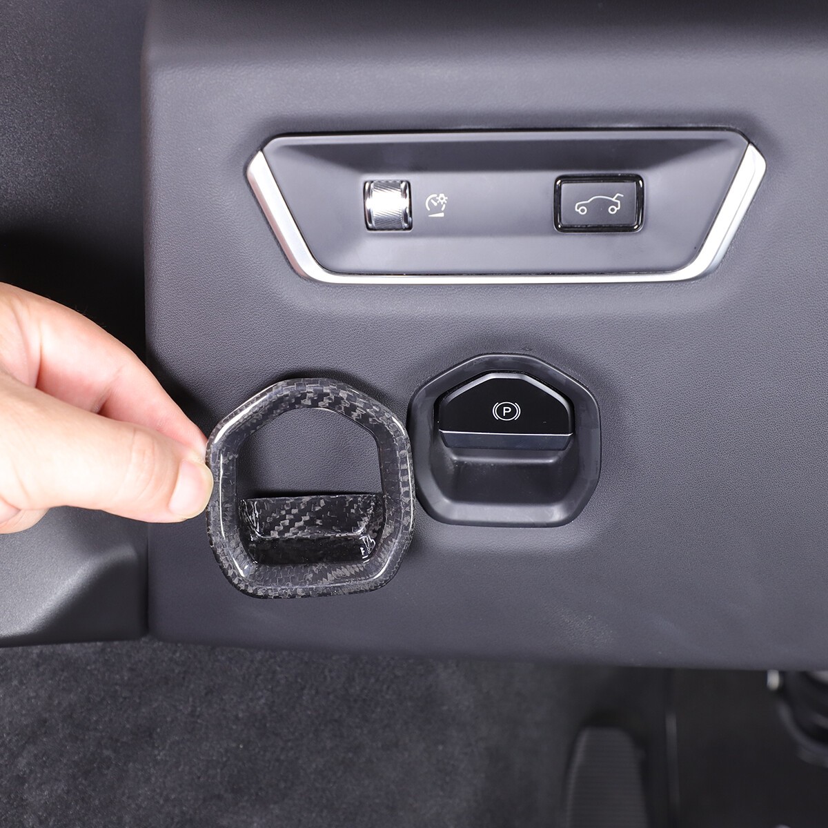 Dry Carbon Car P Button Cover Handbrake Frame Trim For Lotus Emira 2021-2025