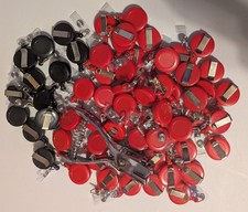 Retractable ID Badge Reel Lot Lanyards Holders Punch Bundle - large lot