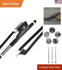 4/4 Size Black Horsehair Carbon Fiber Cello Bow