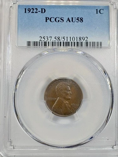 1922-D Lincoln Wheat Cent  PCGS AU58 EVERYMAN SET