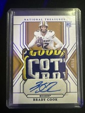 2025 National Treasures - College Materials Signatures Brady Cook #81 Gold /10