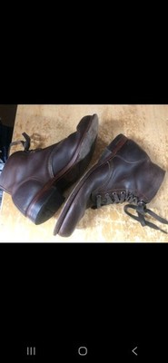Wolverine 1000 Mile Brown Leather Ankle Boots Mens 8.5 D Rockford Plain Toe used