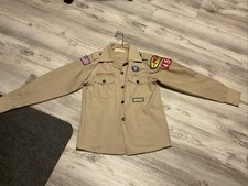 BOY SCOUTS OF AMERICA BSA LONG SLEEVE SHIRT YOUTH MEDIUM M PATCHES MARYLAND 451
