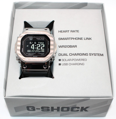 Casio G-SHOCK GM-H5600-1JR G-SQUAD Metal Bluetooth Digital Silver