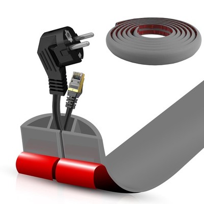 Floor Cord Cover Self Adhesive Cord Hider,10FT Cable Management, Extension St...