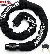 8mm High Security Bike Chain Lock 3.2/4Ft Heavy Duty Anti Theft