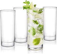 Highball Glasses, Tall Glass Tumbler for Cocktails, Mojito Iced Tea Juices, Soda