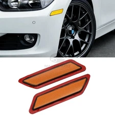 Fit For 2012-2015 BMW 328i Amber Bumper Reflector Side Marker Front Left & Right