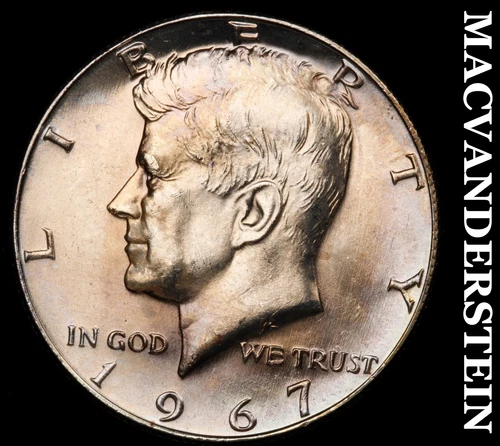 1967 Silver Kennedy Half Dollar - Choice Gem Brilliant Unc  Lustrous  #G9223