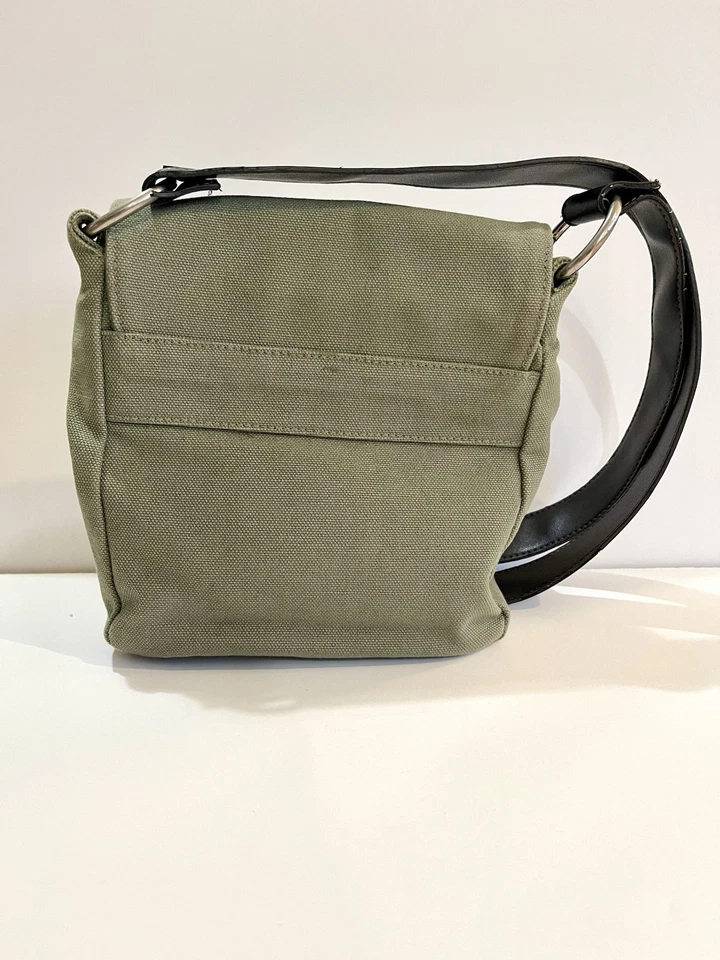 Bolso Bandolera American Eagle Outfitters Usado de Lona de Algodón Correa de Cuero Vegano Foto 3 de 4