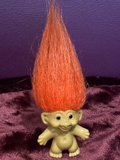 VINTAGE - RUSS TROLL - PENCIL TOPPER - With ORANGE HAIR