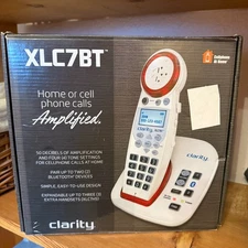 Clarity XLC7BT Home And Cellphone Calls Phone Set  Expandable Amplified