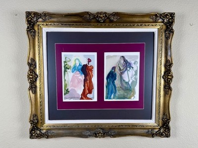 Salvador Dali Framed Paradise Woodcuts from ''Divine Comedy''  1960