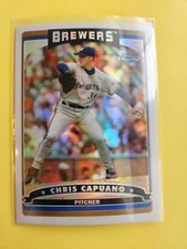 2006 Topps Chrome Baseball Refractors #141 Chris Capuano - Milwaukee Brewers