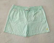 Short de Bain Polo Ralph Lauren Vert Rayures Homme XXL Logo Brodé Swimwear