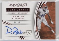 2016 Panini Immaculate Collegiate Auto Red 8/25 Demarcus Robinson #85 Auto 0f8