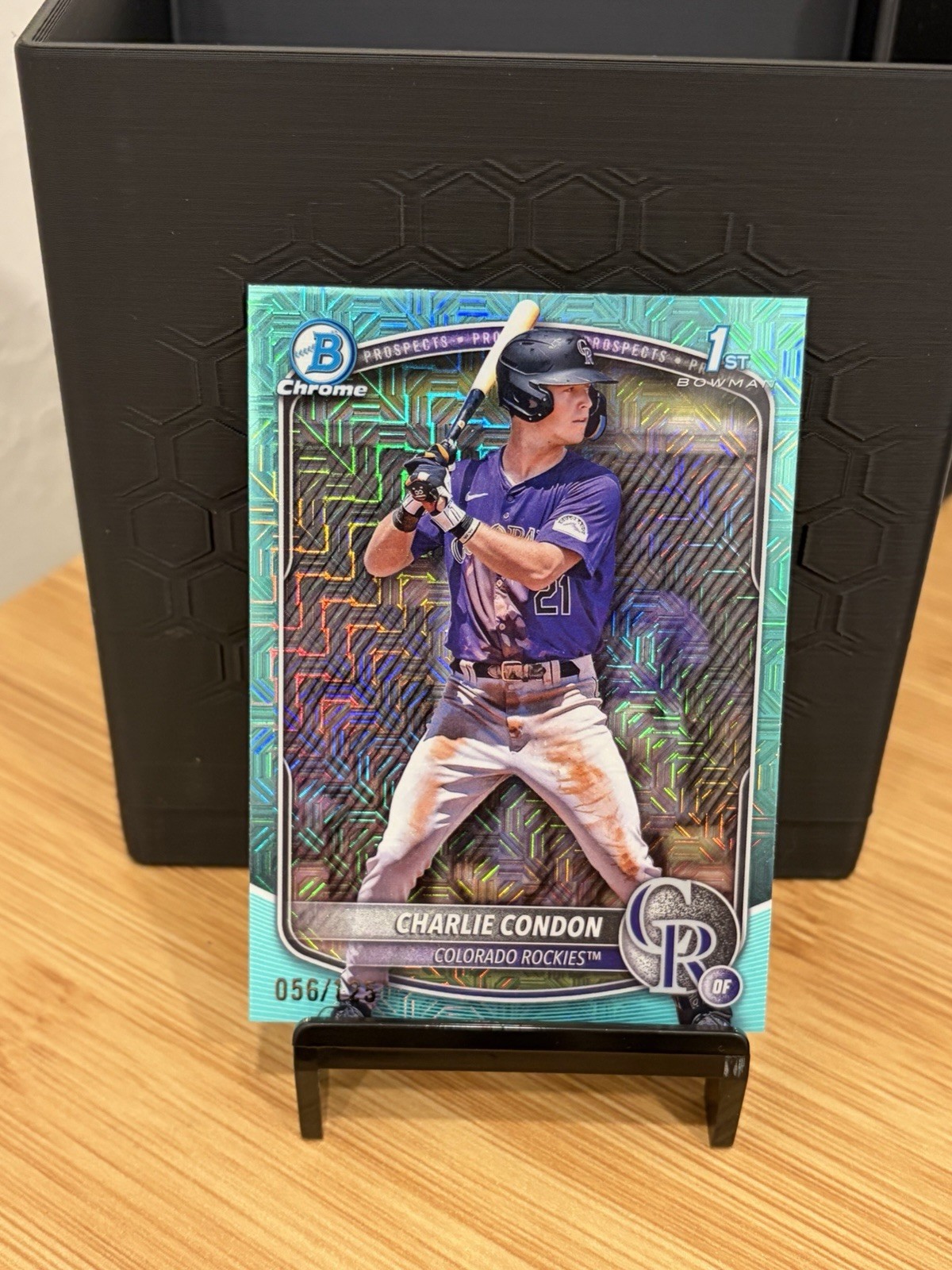 2025 Bowman Chrome Mega Box Charlie Condon 1st Bowman Aqua X-Fractor 056/125