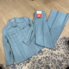 NEW Vintage 1970s LADY LEE Western Suit Set Bell Bottom Flare Pants 28x34