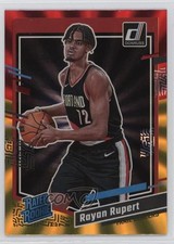 2023-24 Panini Donruss Rated Rookie Holo Red & Gold Laser Rayan Rupert #218 12fl