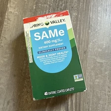 Spring Valley SAMe Enteric Coated Caplets Value  400 mg, 40 count    Exp: 01/27