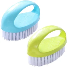 2 Pack Scrubbing Brushes for Cleaning, Heavy Duty Scrub Brush Nylon Stiff Bri...